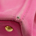 Prada Pink Canvas Medium Canapa Logo Tote #3229 by Bolt Boutique