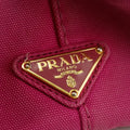 Prada Pink Canvas Medium Canapa Logo Tote #3229 by Bolt Boutique