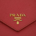 Prada Pink Saffiano Leather Letter Long Wallet #2639 by Bolt Boutique