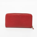 Prada Red Leather Front Logo Zip Around Wallet #1856 by Bolt Boutique