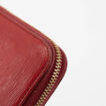 Prada Red Leather Front Logo Zip Around Wallet #1856 by Bolt Boutique