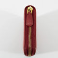 Prada Red Leather Front Logo Zip Around Wallet #1856 by Bolt Boutique