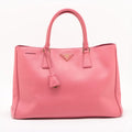 Prada Saffiano Galeria Leather Pink Tote Bag-#1940 by Bolt Boutique