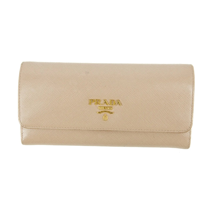 Prada Saffiano Leather Beige Long Wallet #5151 by Bolt Boutique
