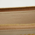 Prada Saffiano Leather Beige Zip Around Wallet #3230 by Bolt Boutique