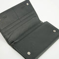 Prada Saffiano Leather Black Continental Long Wallet #3228 by Bolt Boutique