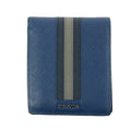 Prada Saffiano Leather Blue Mens Bifold Wallet #4721 by Bolt Boutique