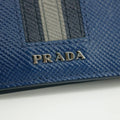 Prada Saffiano Leather Blue Mens Bifold Wallet #4721 by Bolt Boutique