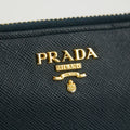 Prada Saffiano Leather Dark Blue Zip Around Wallet #5165 by Bolt Boutique