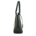 Prada Saffiano Leather Grey/Black Top Handle Tote #5808 by Bolt Boutique