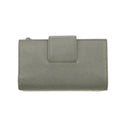 Prada Saffiano Leather Grey Metal Medium Wallet #3918 by Bolt Boutique