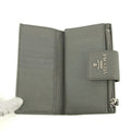 Prada Saffiano Leather Grey Metal Medium Wallet #3918 by Bolt Boutique
