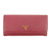 Prada Saffiano Leather Pink Continental Long Wallet #3808