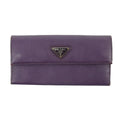 Prada Saffiano Leather Purple Long Wallet #3082 by Bolt Boutique