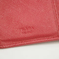 Prada Saffiano Lux Bifold Leather Hot Pink Zip Wallet #3085 by Bolt Boutique