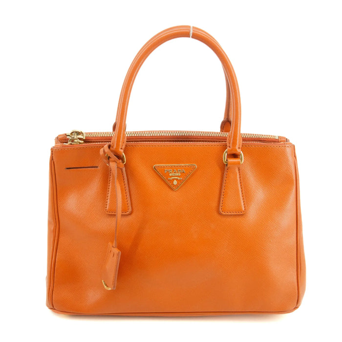 Prada Saffiano Vitello Orange Galleria 2Way Tote Bag #3231 by Bolt Boutique