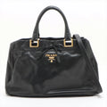 Prada Soft Calf Bow Black Tote Bag - #1937 by Bolt Boutique