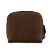 Prada Vintage Brown Leather Compact Zip Wallet #3816