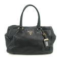 Prada Vitello Daino 2Way Black Shoulder Bag #3572 by Bolt Boutique