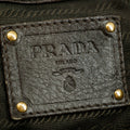 Prada Vitello Daino Black Leather 2Way Shoulder Bag #3598 by Bolt Boutique