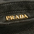 Prada Vitello Daino Black Leather 2Way Shoulder Bag #3598 by Bolt Boutique