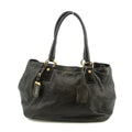 Prada Vitello Daino Black Leather 2Way Shoulder Bag #3598 by Bolt Boutique