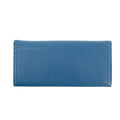 Prada Vitello Daino Blue Continental Flap Long Wallet #3823 by Bolt Boutique