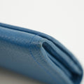 Prada Vitello Daino Blue Continental Flap Long Wallet #3823 by Bolt Boutique