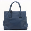 Prada Vitello Daino Leather 2 Way Handbag Navy Blue BN2693 #1981 by Bolt Boutique