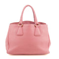 Prada Vitello Daino Leather Bauletto Pink Tote Bag #3596 by Bolt Boutique