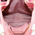 Prada Vitello Daino Leather Bauletto Pink Tote Bag #3596 by Bolt Boutique