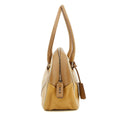 Prada Vitello Drive Perforated Bowling Bag Brown #2847 by Bolt Boutique