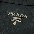 Prada Vitello Phenix Black Top Handle 2Way Shopping Shoulder Bag #3577 by Bolt Boutique