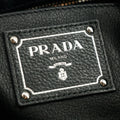 Prada Vitello Phenix Black Top Handle 2Way Shopping Shoulder Bag #3577 by Bolt Boutique