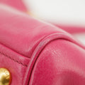 Prada Vitello Shine Pink Leather Bauletto 2Way Shoulder Bag #3543 by Bolt Boutique