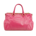 Prada Vitello Shine Pink Leather Bauletto 2Way Shoulder Bag #3543 by Bolt Boutique