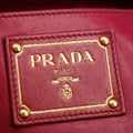 Prada Vitello Shine Pink Leather Bauletto 2Way Shoulder Bag #3543 by Bolt Boutique
