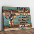 Pray Big Worry Small Sign by Tailored Canvases