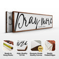 Pray More Worry Less Faith Sign IV by Tailored Canvases