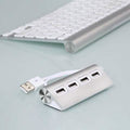Premium 4 Port Aluminum USB Hub with 11-Inch Shielded Cable by DailySale