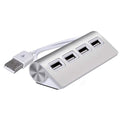 Premium 4 Port Aluminum USB Hub with 11-Inch Shielded Cable by DailySale