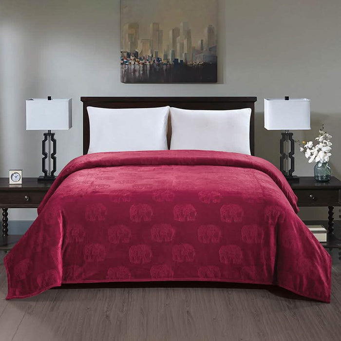 Premium Flannel Fleece Elephant Design Blanket by DailySale