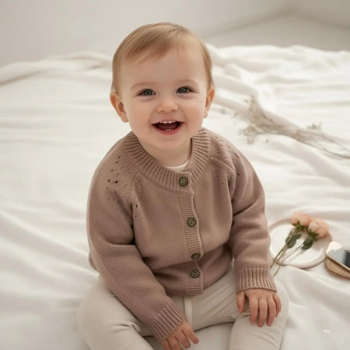 Premium Kids' Organic Cotton Cardigan | Made in Peru by ozznekshoes