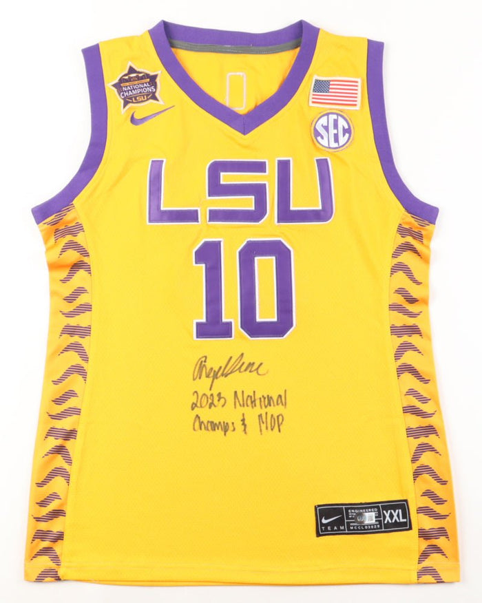 Angel Reese Signed LSU Nike Jersey, Inscribed (Beckett) by Price Is Right Miami