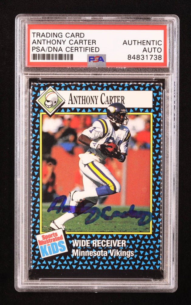 Anthony Carter Signed 1992 Sports Illustrated for Kids II #89 FB (PSA) by Price Is Right Miami