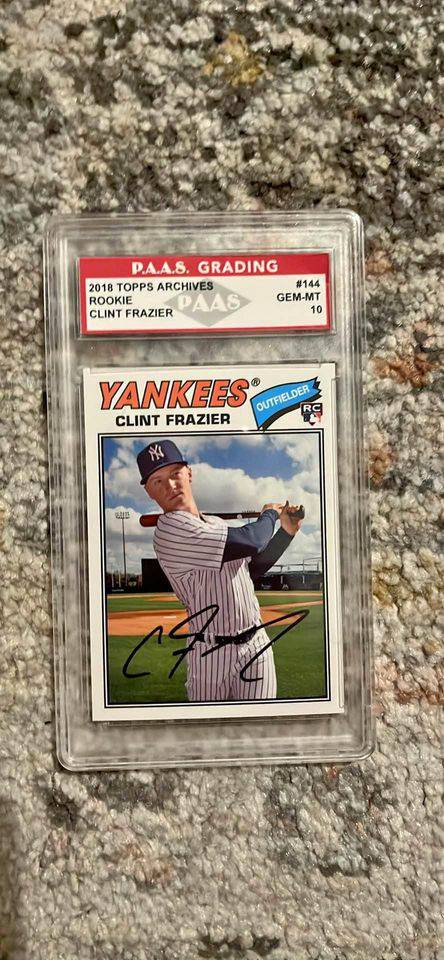 Autographed Clint Frazier Card by Price Is Right Miami