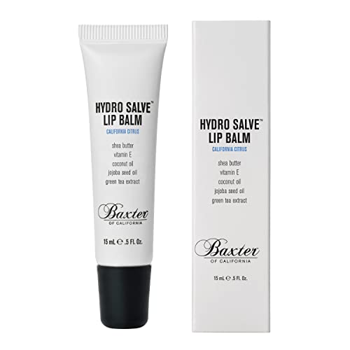 Baxter of California Silicone-Free Hydro Salve Lip Balm for Men | Vitamin E & Coconut Oil | Paraben-Free | Long Lasting Hydration | 0.5 Fl Oz by Price Is Right Miami