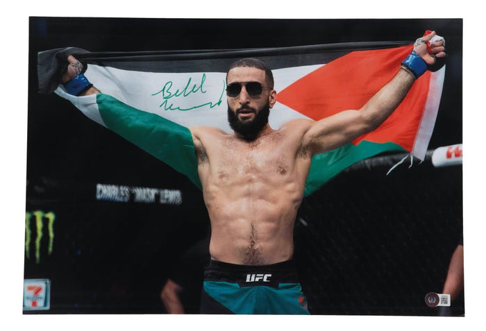 Belal Muhammad Signed 12x18 UFC Photo (Beckett) by Price Is Right Miami