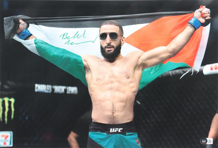 Belal Muhammad Signed UFC 13x18 Photo (Beckett) by Price Is Right Miami