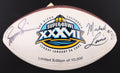 Boomer Esiason & Michael Lewis Signed SB XXXVII Football (Beckett) by Price Is Right Miami